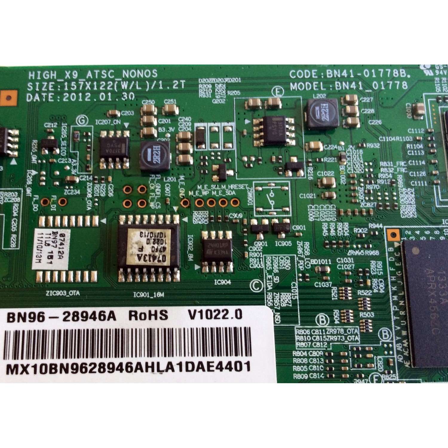 MAIN / SAMSUNG BN96-28946A / BN97-07412A / BN41-01778B / PARTES SUSTITUTAS BN96-25789A / BN96-25790A / BN94-06144A / BN94-06144D / BN94-05764R / PANEL DF500BGA-B1 / MODELOS UN50EH5000FXZC / UN50EH5000FXZA AJ04 - Imagen 3